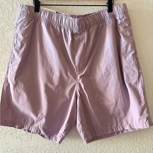 NWT H&M Men’s Relaxed Fit Mid Length Lilac Purple Drawstring Shorts Size Large